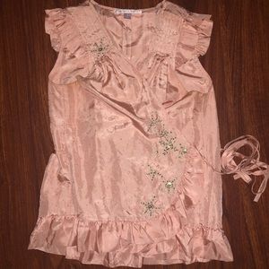 Anthropologie Rebecca Taylor Silk Wrap top 4